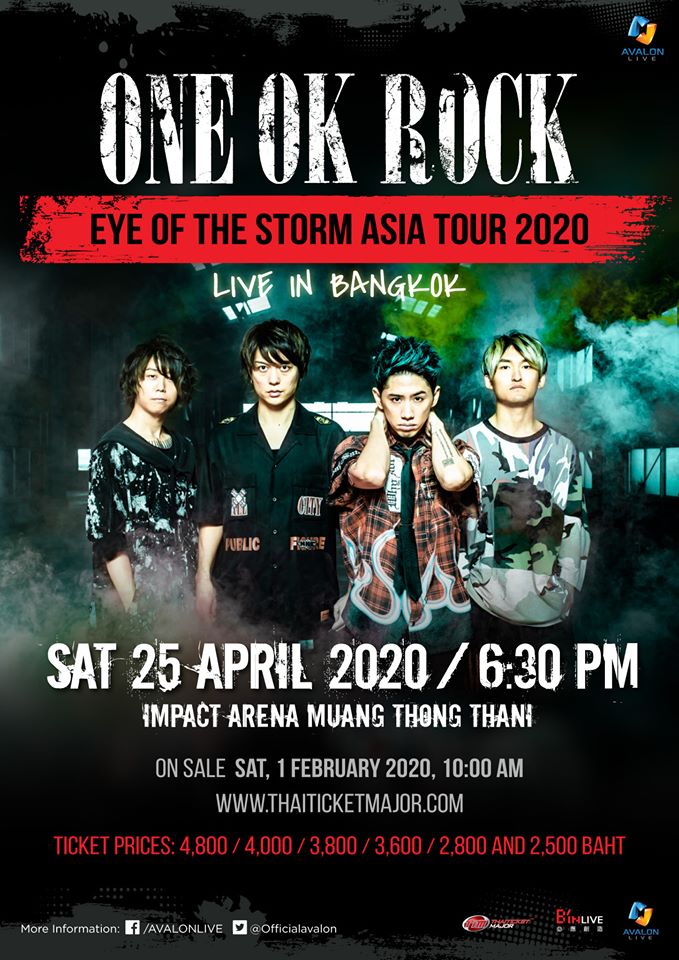 ONE OK ROCK EYE OF THE STORM ASIA TOUR 2020 | AVALON LIVE Thailand